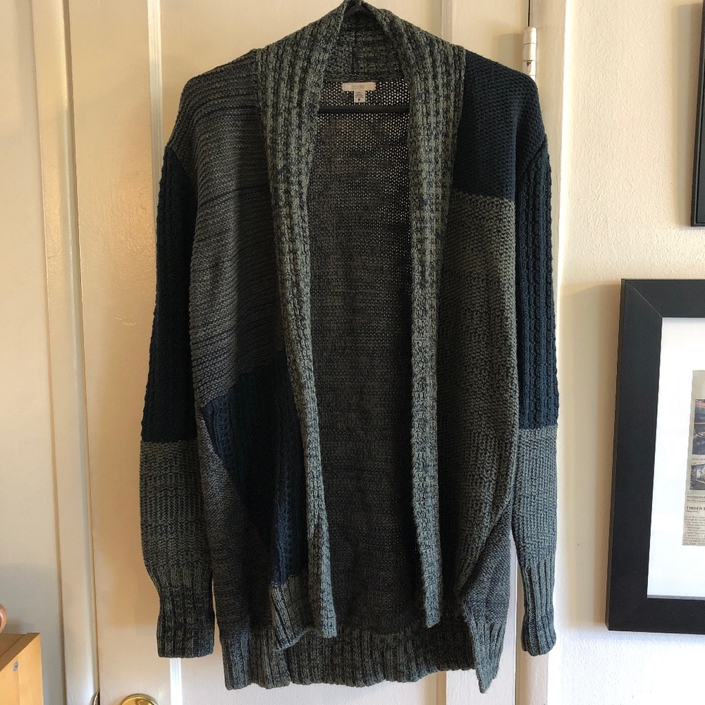 Urban Outfitters Ecote Chunky Knit Olive Cardigan